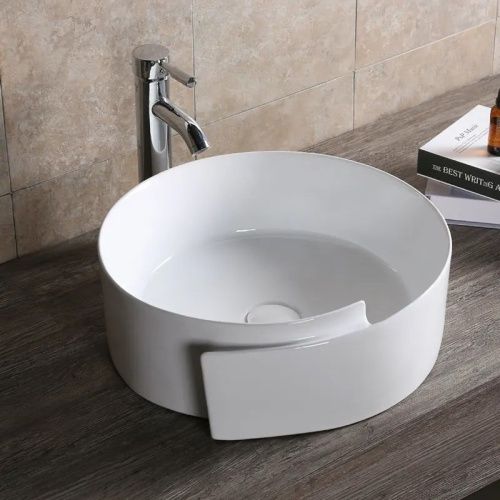 Раковина из сантехнического фарфора Cerutti SPA CR0066 50х40 накладная цвет белый без отверстий под смеситель - фото 2