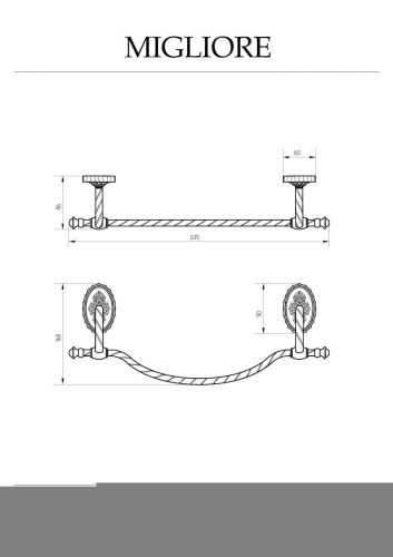 Полотенцедержатель Migliore Edera 16924 - фото 2
