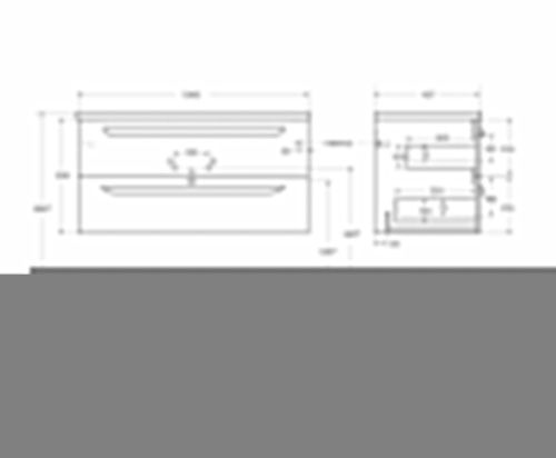 Тумба под раковину Cezares ECO-CER ECO-CER-N-1000-2C-SO-GR-P 100х50 подвесная цвет серый - фото 2