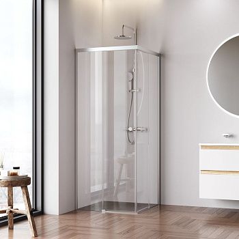 Душевой уголок Am.Pm X-joy W94G-403-8080-МТ1К 80х80 стекло прозрачное профиль хром без поддона