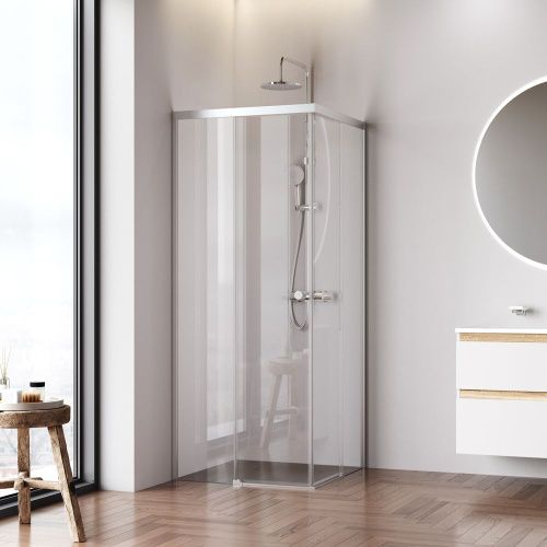 Душевой уголок Am.Pm X-joy W94G-403-8080-МТ1К 80х80 стекло прозрачное профиль хром без поддона
