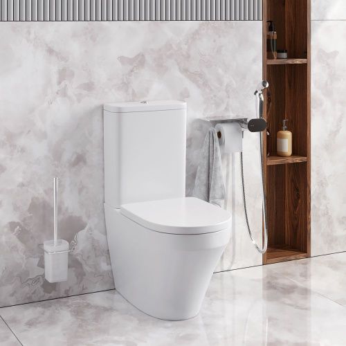 Унитаз напольный с бачком Am.Pm Inspire V2.0 CK50C1704W белый с сиденьем микролифт душевой смыв - фото 3