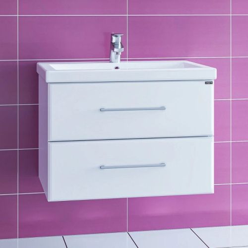 Тумба под раковину СанТа Омега 207038 70х40 подвесная цвет белый - фото 2