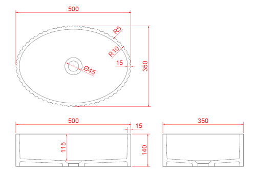 Раковина из искусственного камня Armadi Art NeoArt/Monaco/Vallessi Avantgarde 878-B 50х40 накладная цвет черный без отверстий под смеситель - фото 2