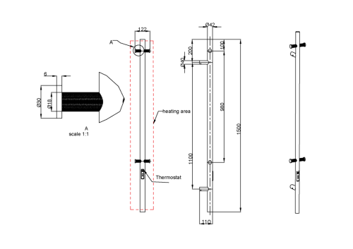 Полотенцесушитель электрический Boheme Uno 726-MW 10х150 белый - фото 2