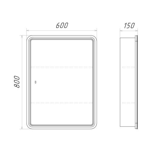 Зеркало-шкаф Comforty 00-00017831CF 60х80 подвесной - фото 2