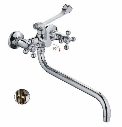 Смеситель для ванны и душа Haiba HB19 HB2619-3 настенный хром - фото 2