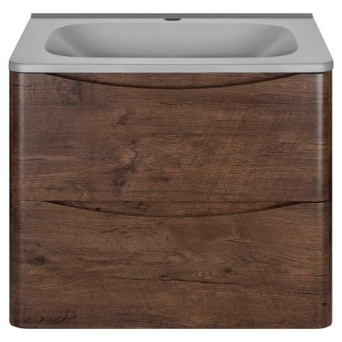 Тумба под раковину Vincea Paola VMC-2P600RW 60х50 подвесная цвет коричневый - фото 5