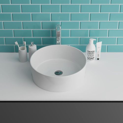 Раковина из сантехнического фаянса Grossman Style GR-3013 40х40 накладная цвет белый без отверстий под смеситель - фото 2