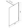 Душевая перегородка Am.Pm X-Joy W94WI-120-F1-MTE 120х195 стекло прозрачное профиль хром