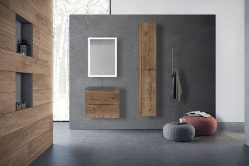 Тумба под раковину Vincea Mia VMC-2MC600VO 60х50 подвесная цвет коричневый