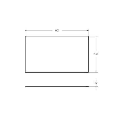 Столешница Cezares CADRO CADRO-80-HPL-NRM 80х50 подвесная цвет черный - фото 2