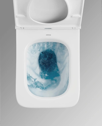 Чаша унитаза подвесная Arrow AHB2182H цвет белый без сиденья безободковая каскадный смыв - фото 4