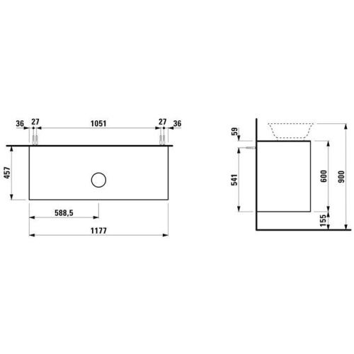 Тумба под раковину Laufen New Classic 4.0602.2.085.631.1 120х50 цвет белый - фото 2