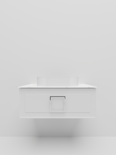 Тумба со столешницей La Fenice CUBO NFNC-01-CUB-B-90-1-GG 90х50 подвесная цвет белый - фото 2