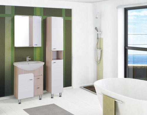 Тумба под раковину Onika Стиль 106032 60х30 напольная цвет белый/бежевый - фото 2