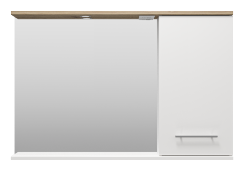 Зеркало-шкаф Misty Респект Э-Рес02120-1П 120х80 подвесной цвет белый - фото 2