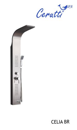 Душевая панель Cerutti SPA CT10405 настенная цвет нержавеющая сталь - фото 2