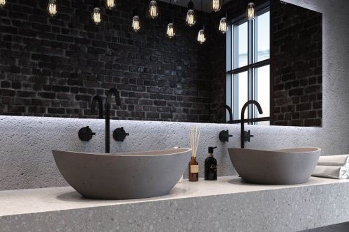 Раковина из искусственного камня Holbi EUROPE 2.02.005.44.4 50х30 накладная цвет серый - фото 3