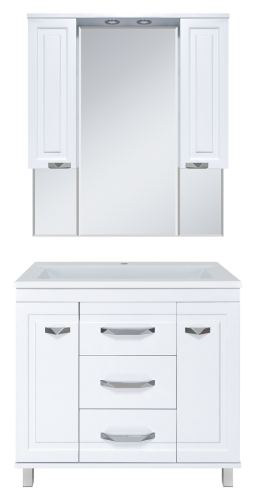 Тумба под раковину Misty Терра П-Тер01090-0113Я 90х50 напольная цвет белый - фото 4