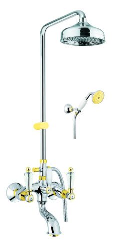 Душевая стойка Fiore 08CO0615 настенная цвет хром/золото - фото 2