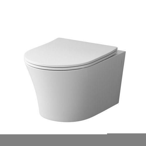 Унитаз подвесной Damixa Skyline DX35C1700SC белый с сиденьем микролифт безободковый каскадный смыв - фото 2