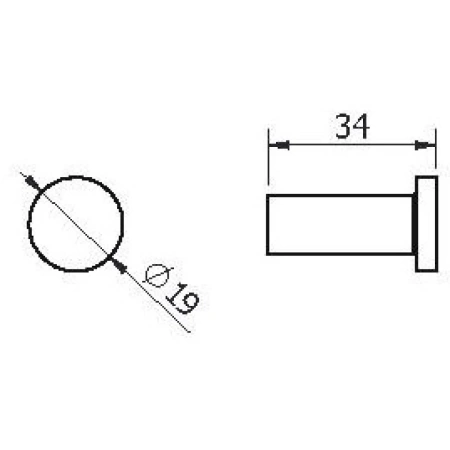 Крючок одинарный Langberger Accessories 70131A