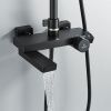 Душевая стойка Rose R1896H настенная цвет черный с термостатом