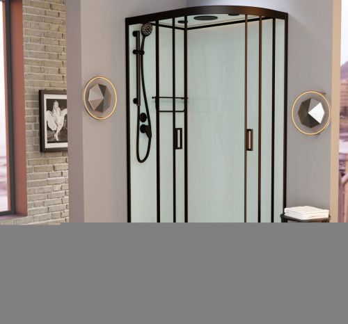 Душевая кабина Frank 814814 100х80 асимметричная с крышей ориентация левая - фото 2