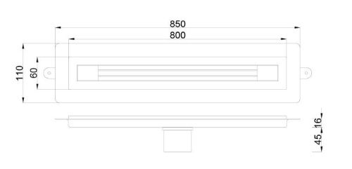 Душевой лоток Armadi Art 981-80-MG 80х10 золото - фото 2