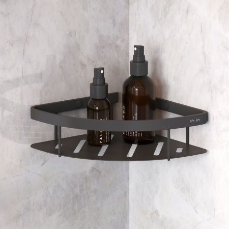 Комплект душевого уголка с душевой системой и аксессуарами Am.Pm Gem WK90EM стекло прозрачное профиль черный без поддона