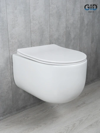 Унитаз подвесной Gid Tornado 62262Y белый с сиденьем микролифт безободковый смыв торнадо