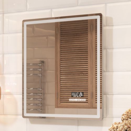 Зеркало с подсветкой Vigo Geometry Media Voice 44 60х70 - фото 2