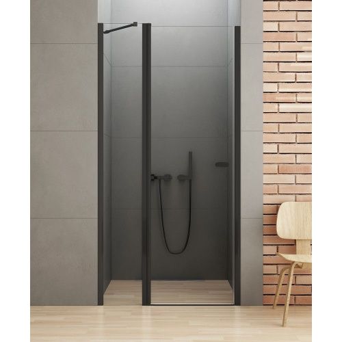 Душевая дверь New Trendy NEW SOLEO Black D-0241A 90х195 стекло прозрачное профиль черный - фото 2