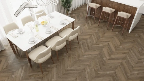 SPC ламинат Alpine Floor Chervon Alpine ECO 18-4 MC Дуб Насыщенный Chevron толщина 0.5 см 43 класс 600х127 - фото 3