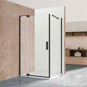 Душевой уголок Vincea Extra VSR-1E111290CGB 120х90 стекло тонированное профиль черный без поддона