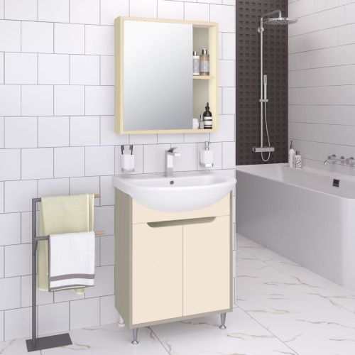 Зеркало-шкаф Runo ЭКО 00-00004677 50х70 подвесной цвет коричневый - фото 2