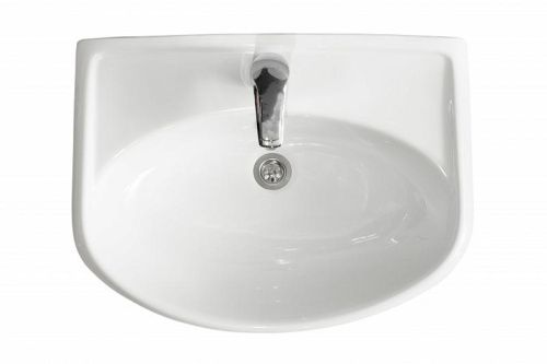 Раковина керамическая Onika Арго 605501 60х50 накладная цвет белый 1 отверстие под смеситель - фото 2