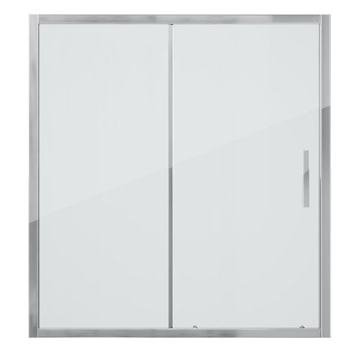 Душевая шторка на ванну Grossman GR-170/2 170х140 стекло прозрачное профиль хром глянцевый ориентация универсальная