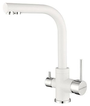 Смеситель для кухни Paulmark ESSEN Es213011-431 на мойку белый