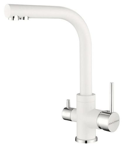 Смеситель для кухни Paulmark ESSEN Es213011-431 на мойку белый