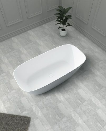 Ванна из искусственного камня Abber Stein AS9612-1.7 170х70 отдельностоящая прямоугольная с ножками - фото 3