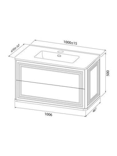 Тумба с раковиной Iddis Oxford Neo OXN10W0i95K 100х50 подвесная цвет белый - фото 5