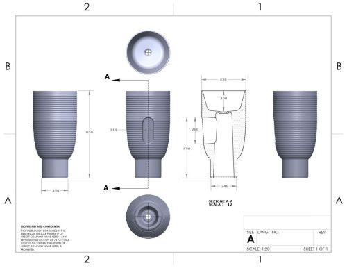 Раковина керамическая Disegno Ceramica Loom LO08542052 40х40 напольная цвет черный - фото 2