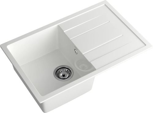 Кухонная мойка Granfest Quadro Q-780L иней 75х50 цвет белый поверхность матовая - фото 2