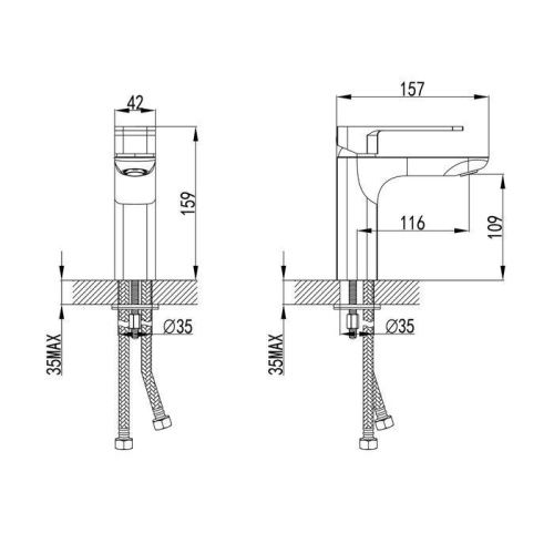 Смеситель IDDIS Slide SLIBL00i01 на раковину черный - фото 4