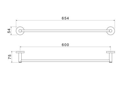 Полотенцедержатель Aquatek ЕВРОПА AQ4114MB