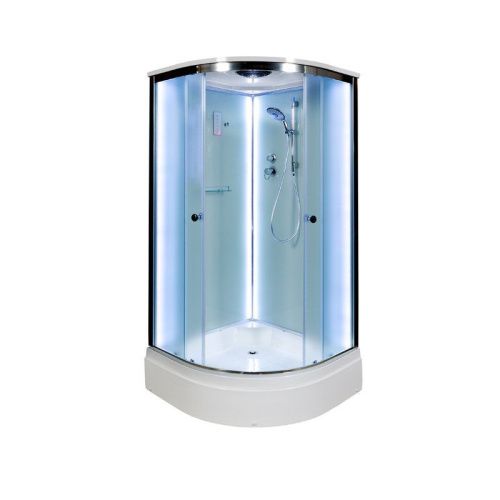 Душевая кабина AvaCan D279SLED 90х90 четверть круга с крышей ориентация универсальная - фото 2