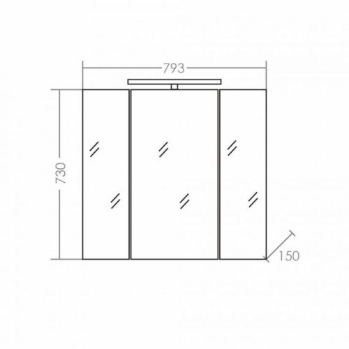 Зеркало-шкаф СанТа Стандарт 113011 80х70 подвесной цвет белый - фото 3