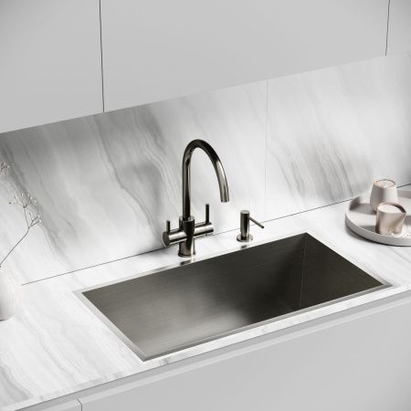 Смеситель для кухни Sancos Taper SC4012GG на мойку вороненая сталь